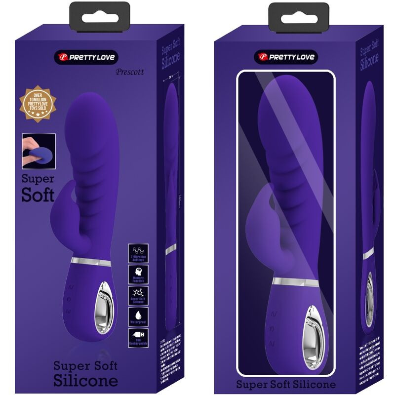 PRETTY LOVE PRESCOTT VIBRADOR PUNTO G MULTIFUNCION LILA
