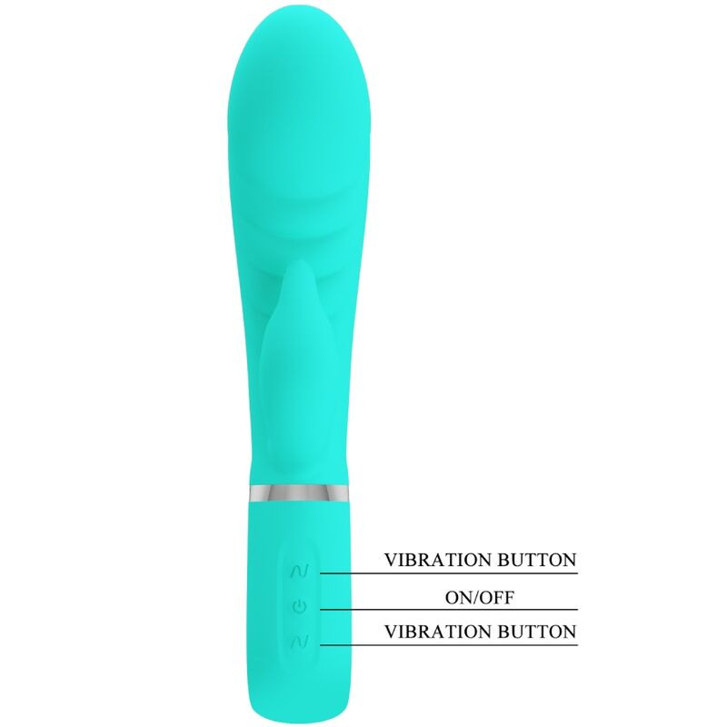 PRETTY LOVE PRESCOTT VIBRADOR PUNTO G MULTIFUNCION VERDE AGUA