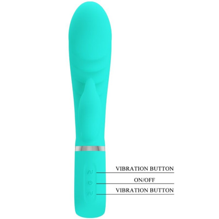 PRETTY LOVE PRESCOTT VIBRADOR PUNTO G MULTIFUNCION VERDE AGUA