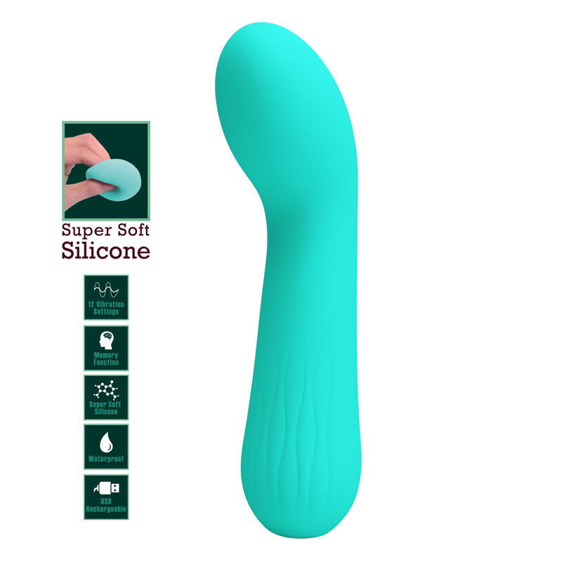 PRETTY LOVE FAUN VIBRADOR RECARGABLE VERDE AGUA
