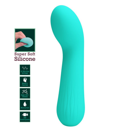 PRETTY LOVE FAUN VIBRADOR RECARGABLE VERDE AGUA