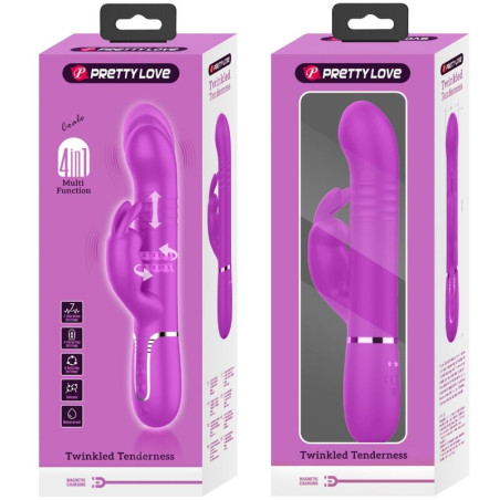 PRETTY LOVE VIBRADOR COALE RABBIT PERLAS VIOLETA