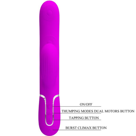 PRETTY LOVE PERLITA VIBRADOR PUNTO G 3 EN 1 MULTIFUNCION VIOETA