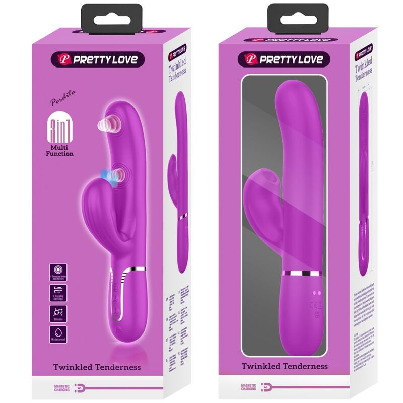 PRETTY LOVE PERLITA VIBRADOR PUNTO G 3 EN 1 MULTIFUNCION VIOETA