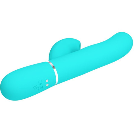 PRETTY LOVE PERLITA VIBRADOR PUNTO G 3 EN 1 MULTIFUNCION VERDE AGUA