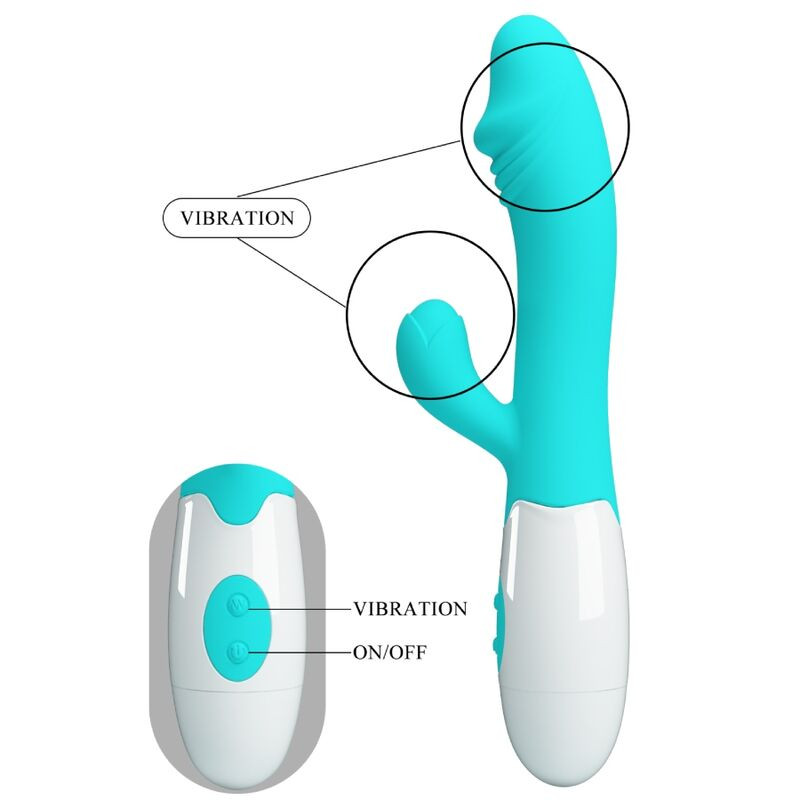 PRETTY LOVE SNAPPY VIBRADOR PUNTO G VERDE AGUA