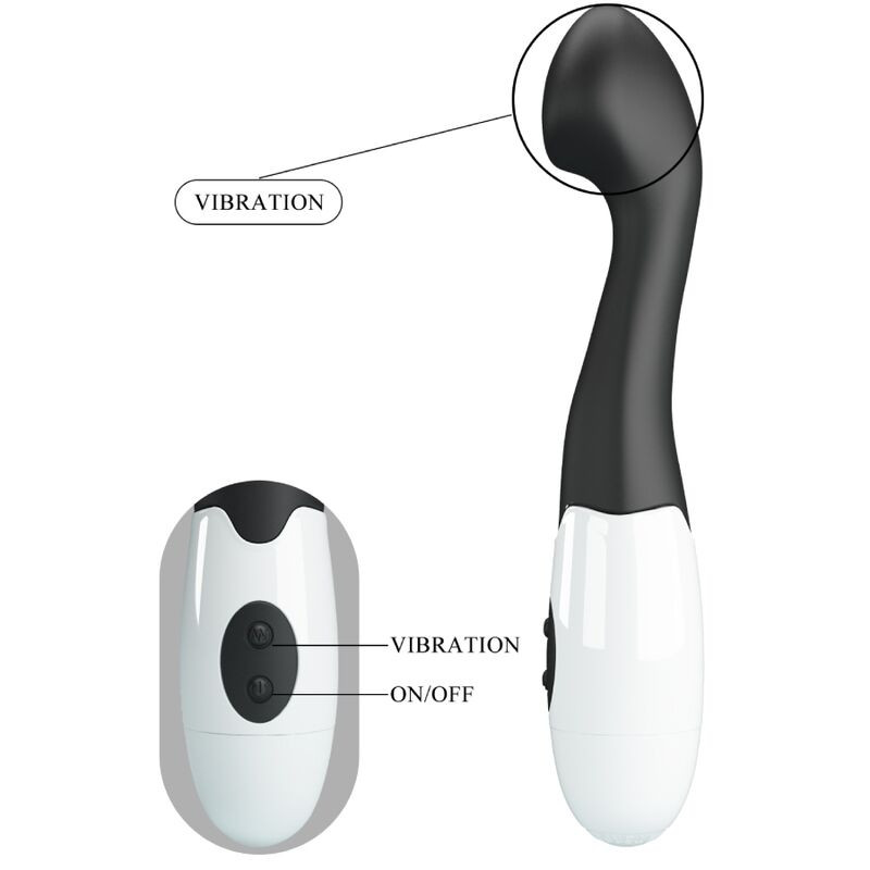 PRETTY LOVE CHARLES VIBRADOR PUNTO G 30 MODOS NEGRO