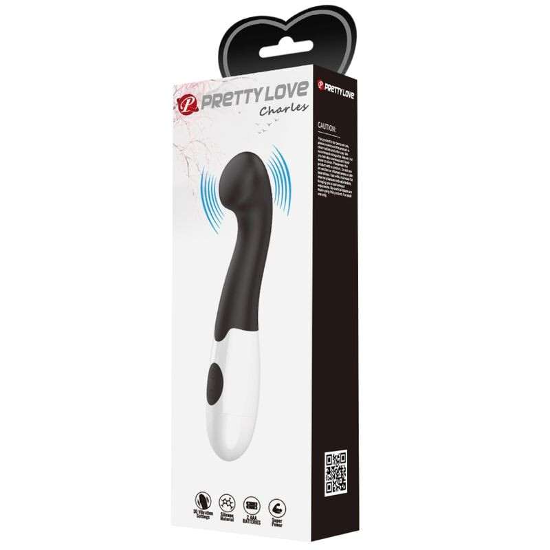 PRETTY LOVE CHARLES VIBRADOR PUNTO G 30 MODOS NEGRO