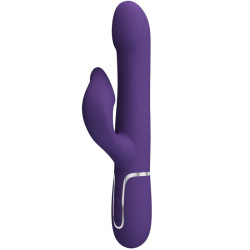 PRETTY LOVE ZALIN VIBRADOR RABBIT PERLAS 4 EN 1 MORADO 2
