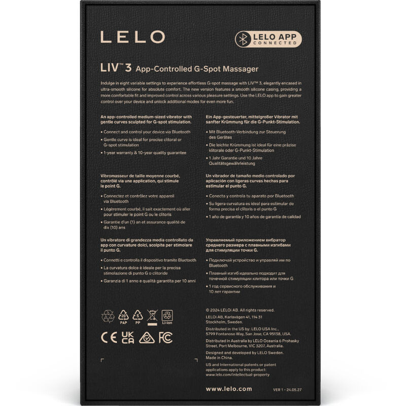 LELO LIV 3 ESTIMULADOR PUNTO G ROSA