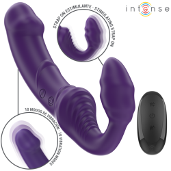 INTENSE JILL VIBRADOR DOBLE 20 CM VIOLETA CONTROL REMOTO 2