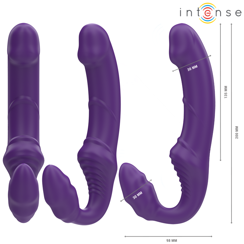 INTENSE JILL VIBRADOR DOBLE 20 CM VIOLETA CONTROL REMOTO