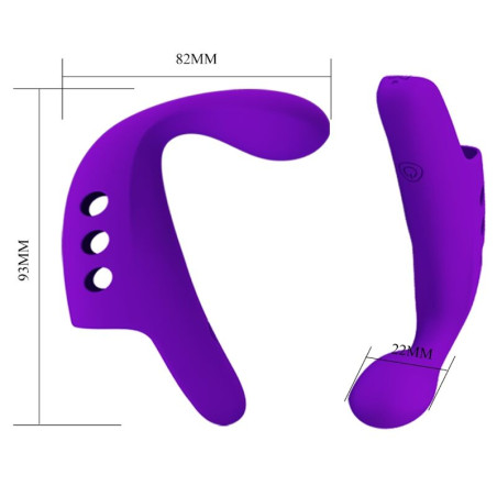 PRETTY LOVE GORGON VIBRADOR DE DEDO RECARGABLE MORADO