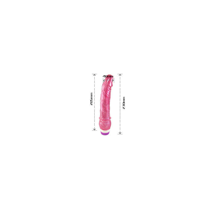 BAILE VIBRADOR ROJO REALISTICO 23 CM