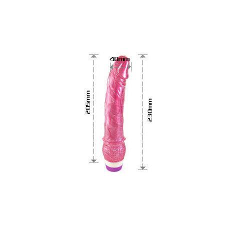 BAILE VIBRADOR ROJO REALISTICO 23 CM