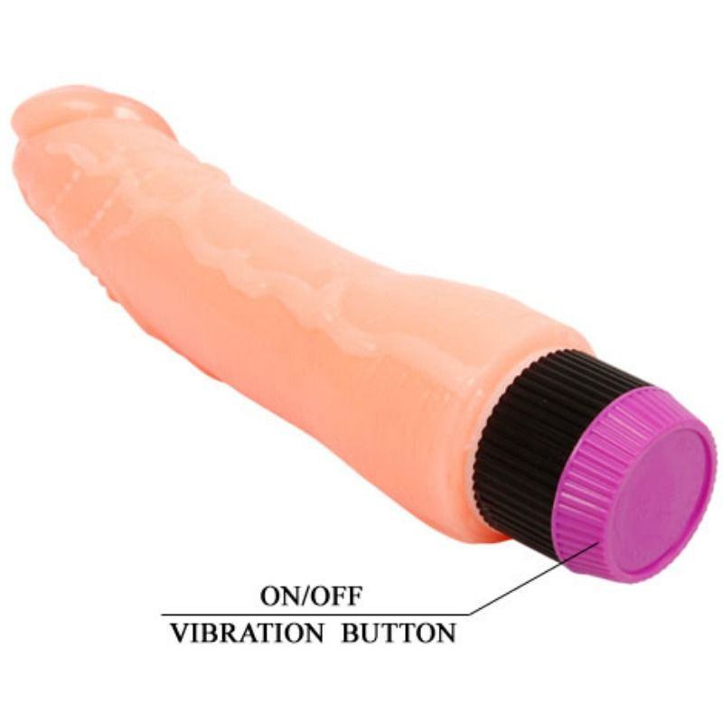 BAILE VIBRADOR REALISTICO FLEXIBLE NATURAL 24 CM