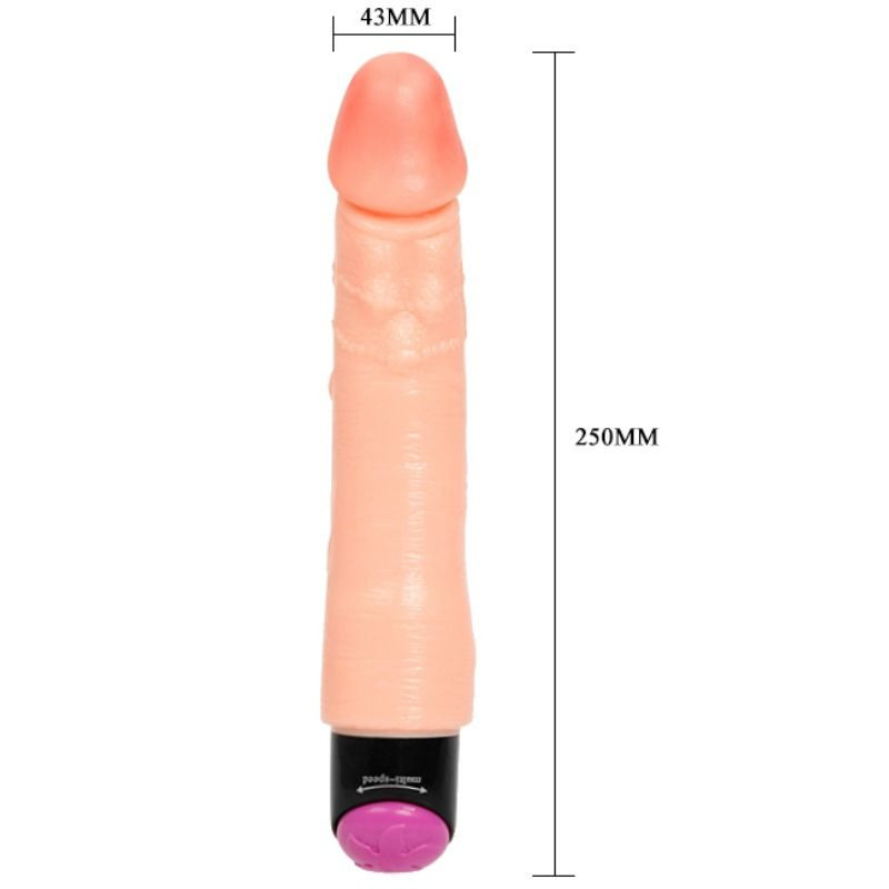 BAILE VIBRADOR REALISTICO FLEXIBLE 25 CM