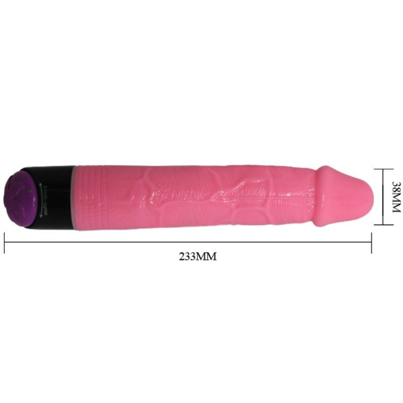 BAILE COLORFUL SEX VIBRADOR REALISTICO ROSA 23 CM