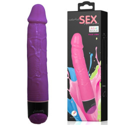 BAILE COLORFUL SEX VIBRADOR REALISTICO LILA 23 CM 2