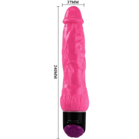 BAILE COLORFUL SEX VIBRADOR REALISTICO ROSA 24 CM