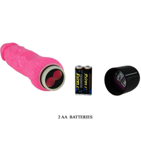 BAILE COLORFUL SEX VIBRADOR REALISTICO ROSA 24 CM