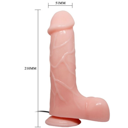 BAILE VIBRADOR REALISTICO BARBARA NATURAL 21 CM