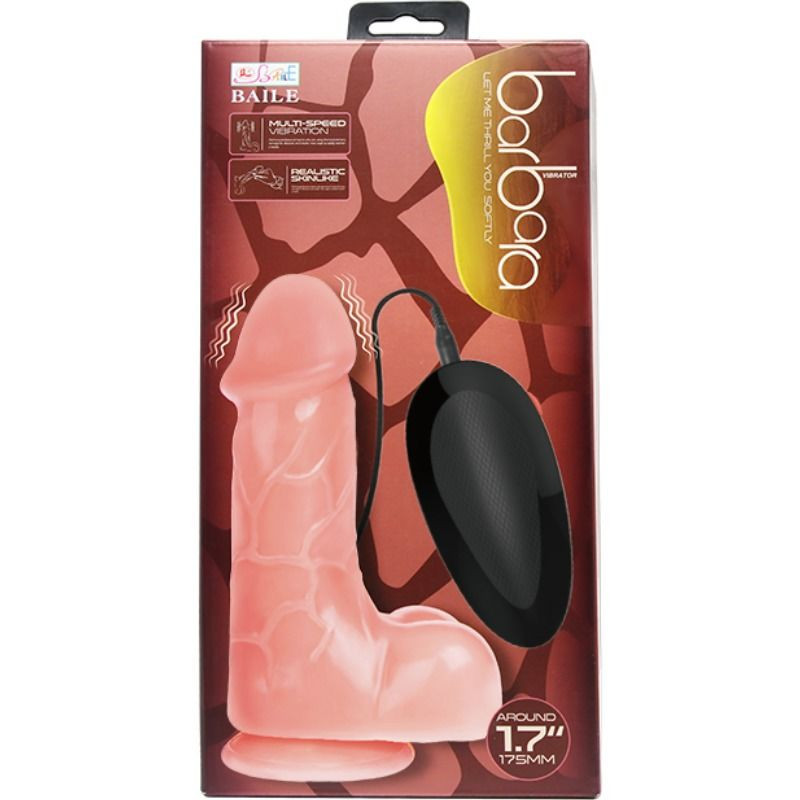 BAILE VIBRADOR REALISTICO BARBARA NATURAL 22 CM