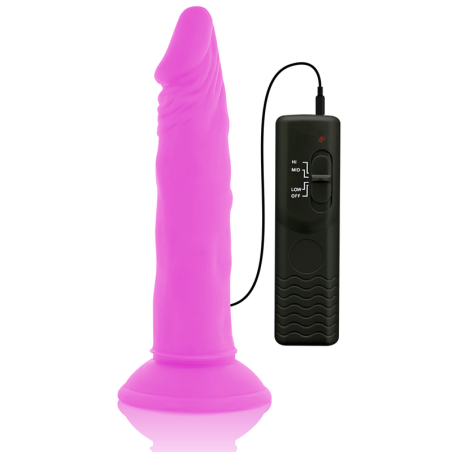 DIVERSIA DILDO REALISTICO FLEXIBLE CON VIBRACION LILA 23 CM O 43 CM