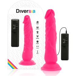 DIVERSIA DILDO REALISTICO FLEXIBLE CON VIBRACION ROSA 21 CM O 49 CM 2