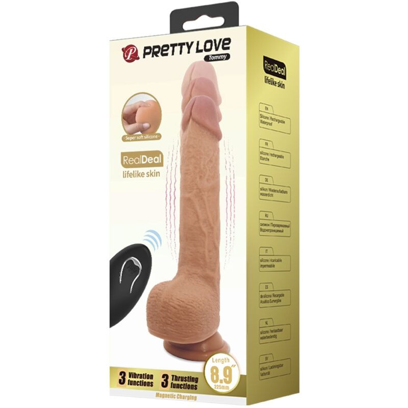 PRETTY LOVE TOMMY DILDO REALISTA VIBRADOR 225 CM