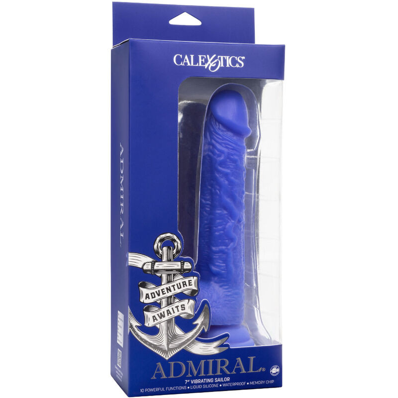 CALEXOTICS ADMIRAL SAILOR DILDO REALISTICO VIBRADOR AZUL