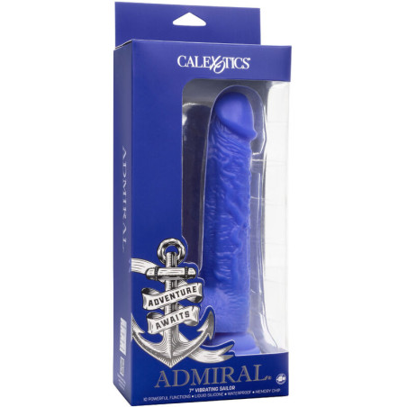 CALEXOTICS ADMIRAL SAILOR DILDO REALISTICO VIBRADOR AZUL