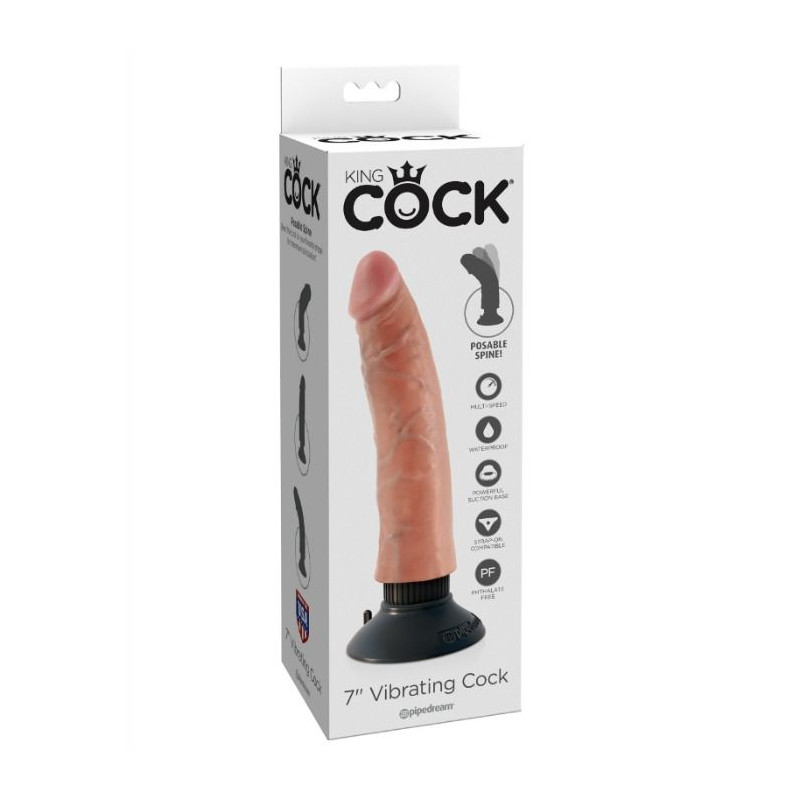 KING COCK DILDO VIBRADOR 1778 CM NATURAL