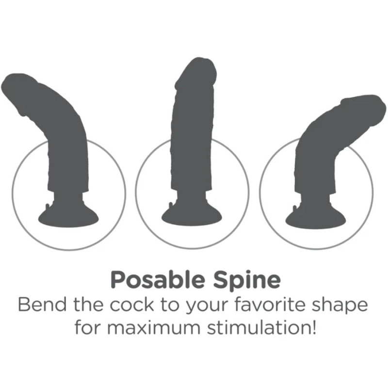 KING COCK DILDO VIBRADOR MARRON 2032 CM