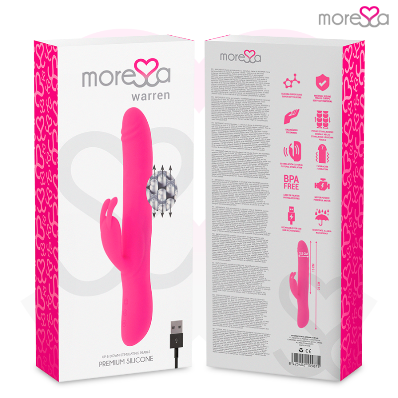 MORESSA WARREN IMPULSOR OSCILANTE Y POTENTE VIBRACION PREMIUM SILICONA RECARGABLE