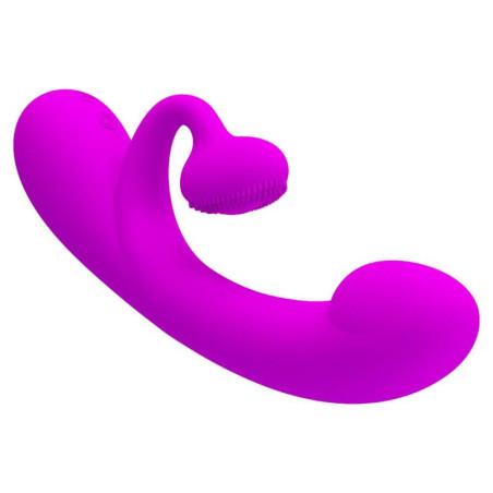 PRETTY LOVE SINCERE VIBRADOR Y SUCCIONADOR DE CLITORIS SILICONA MORADO