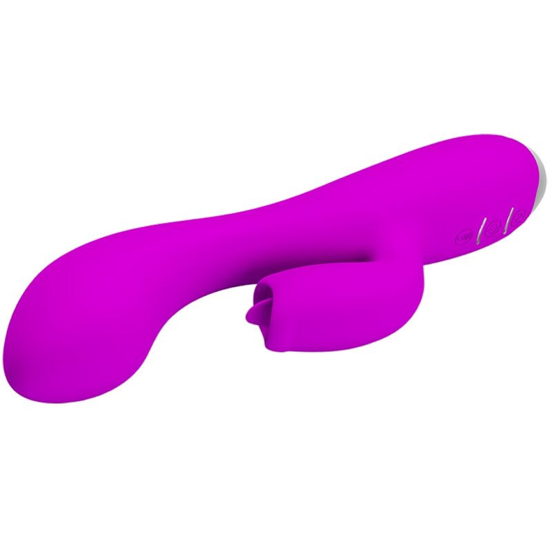 PRETTY LOVE GLORIA VIBRADOR CONEJO RECARGABLE IMPERMEABLE MORADO