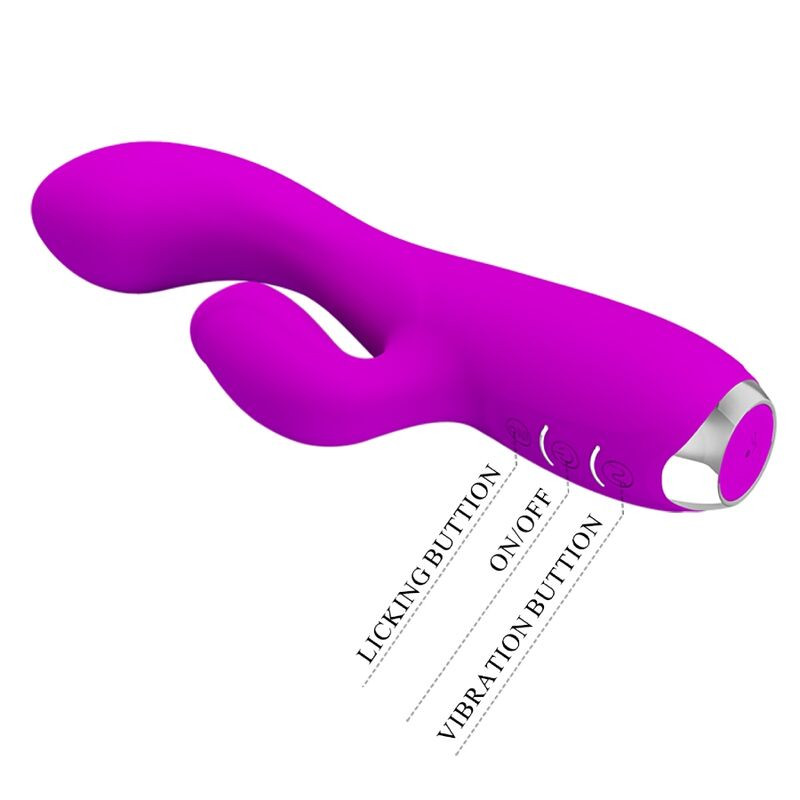 PRETTY LOVE GLORIA VIBRADOR CONEJO RECARGABLE IMPERMEABLE MORADO