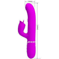 PRETTY LOVE VIBRADOR RABBIT CON LICKING FUCSIA 2