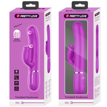 PRETTY LOVE VIBRADOR RABBIT CON LICKING FUCSIA