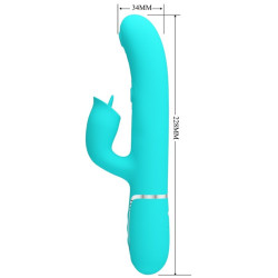 PRETTY LOVE VIBRADOR RABBIT CON LICKING VERDE AGUA 2