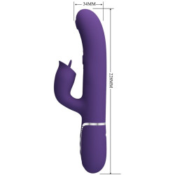 PRETTY LOVE VIBRADOR RABBIT CON LICKING MORADO 2