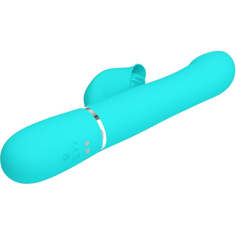 PRETTY LOVE VIBRADOR RABBIT PERLAS VERDE AGUA
