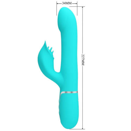 PRETTY LOVE VIBRADOR RABBIT PERLAS VERDE AGUA