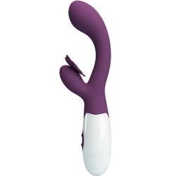PRETTY LOVE BUTTERFLY KISS VIBRADOR RABBIT ESTIMULADOR PUNTO G MORADO 2