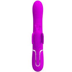 PRETTY LOVE VIBRADOR RABBIT MULTIFUNCION 4 EN 1 MARIPOSA FUCSIA 2