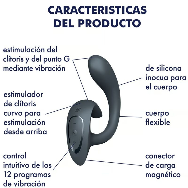 SATISFYER G FOR GODDESS 1 VIBRADOR RABBIT GRIS OSCURO