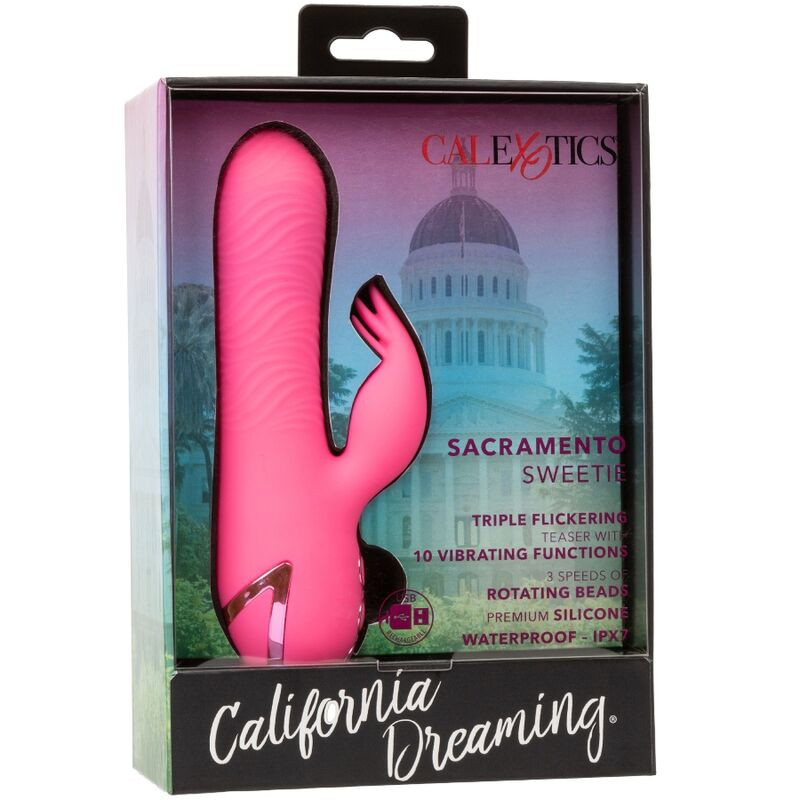 CALEXOTICS SACRAMENTO SWEETIE VIBRADOR RABBIT ROSA BY CALIFORNIA DREAMING