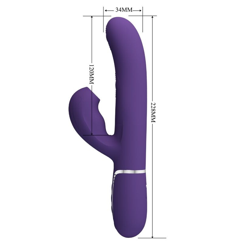 PRETTY LOVE PERLITA VIBRADOR PUNTO G 3 EN 1 MULTIFUNCION MORADO