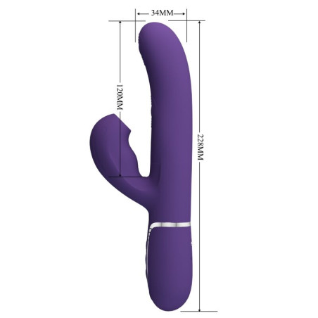 PRETTY LOVE PERLITA VIBRADOR PUNTO G 3 EN 1 MULTIFUNCION MORADO